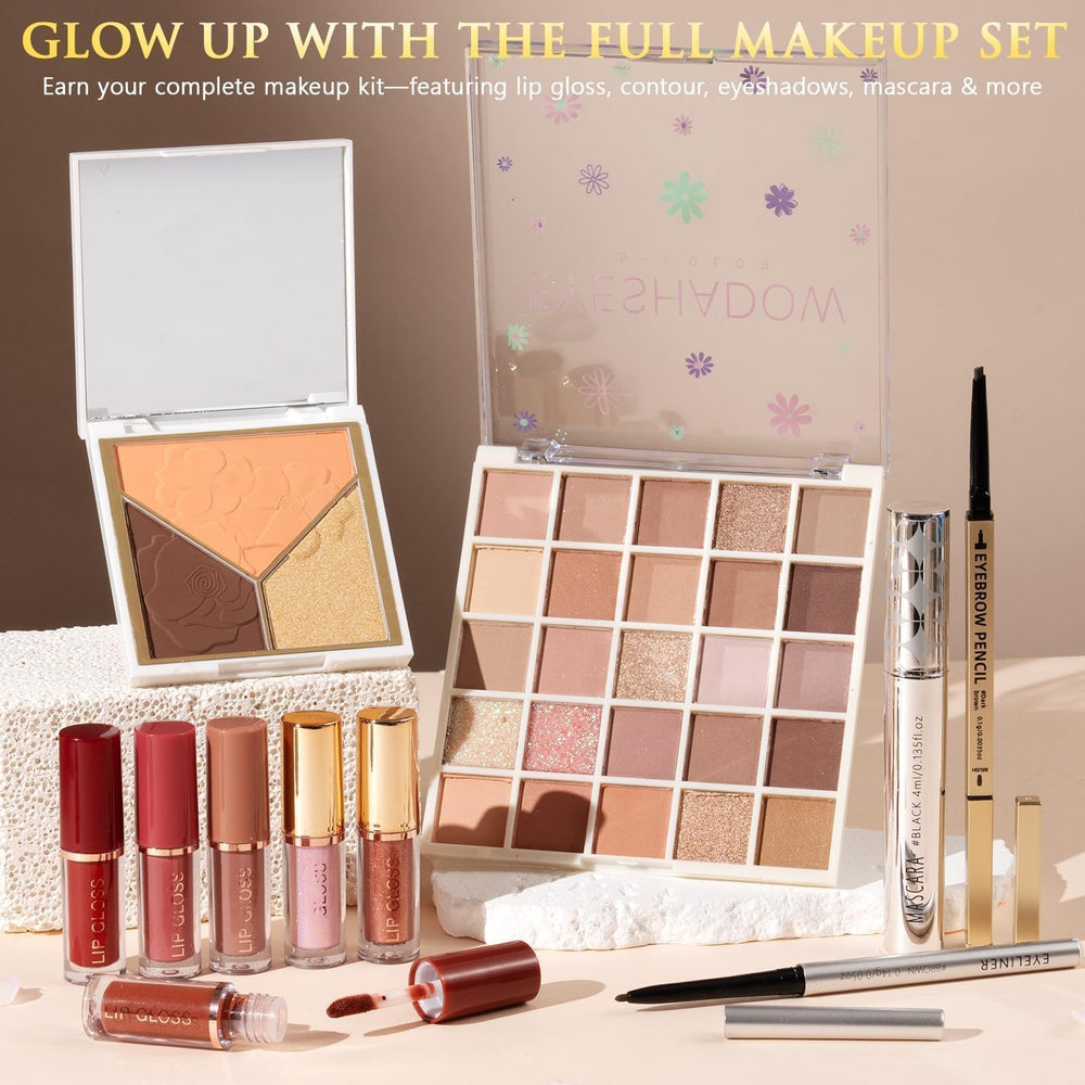 Qinline lip gloss set provides subtle color and shine for teens.