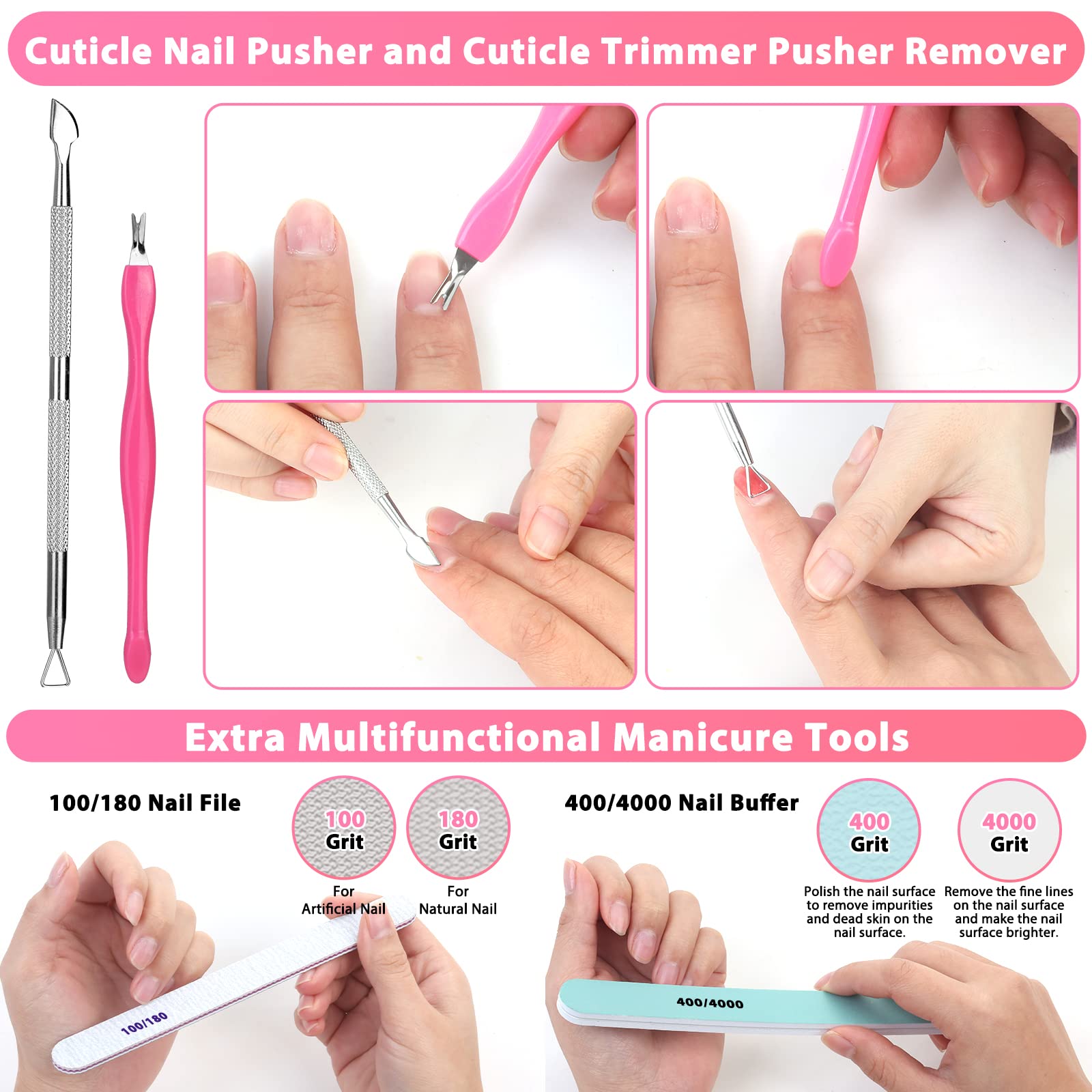 Qinzave 100/180 nail file for smooth shaping.