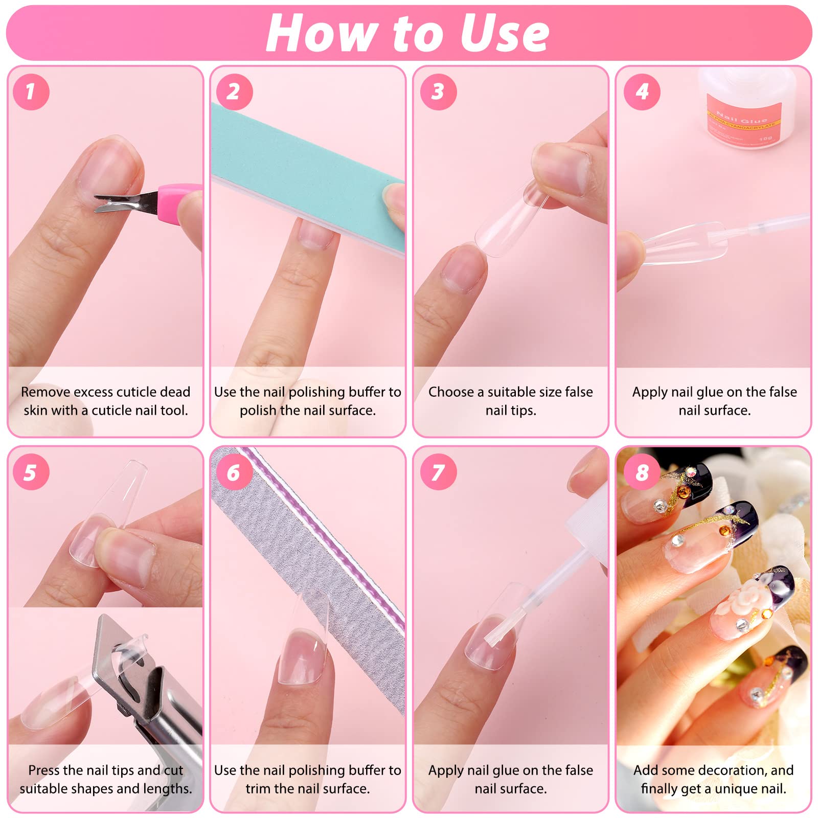 Qinzave 400/4000 nail buffer for bright, even finishes.