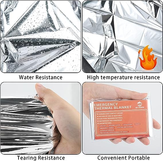 QIO CHUANG ground-cover emergency blanket doubles as a shade cover.