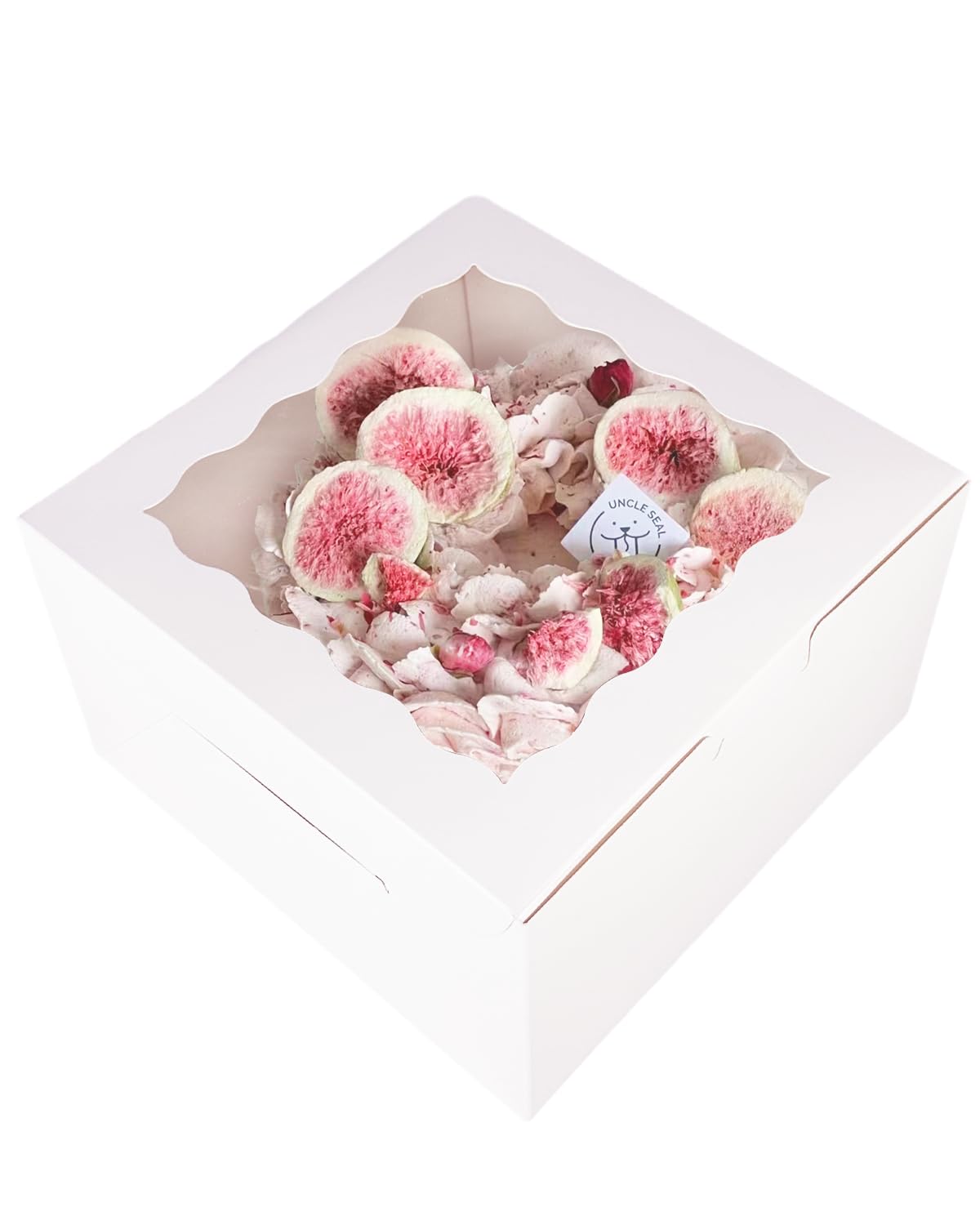 qiqee white cake board 8 inch provides sturdy support for bakery packaging