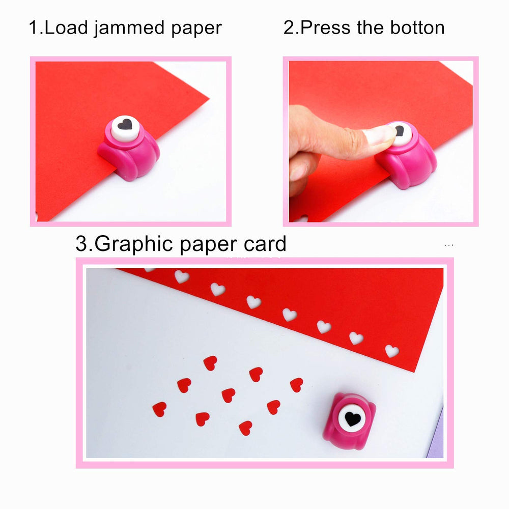QIQQIKIN heart shape punch creates charming accents for cards and scrapbooks