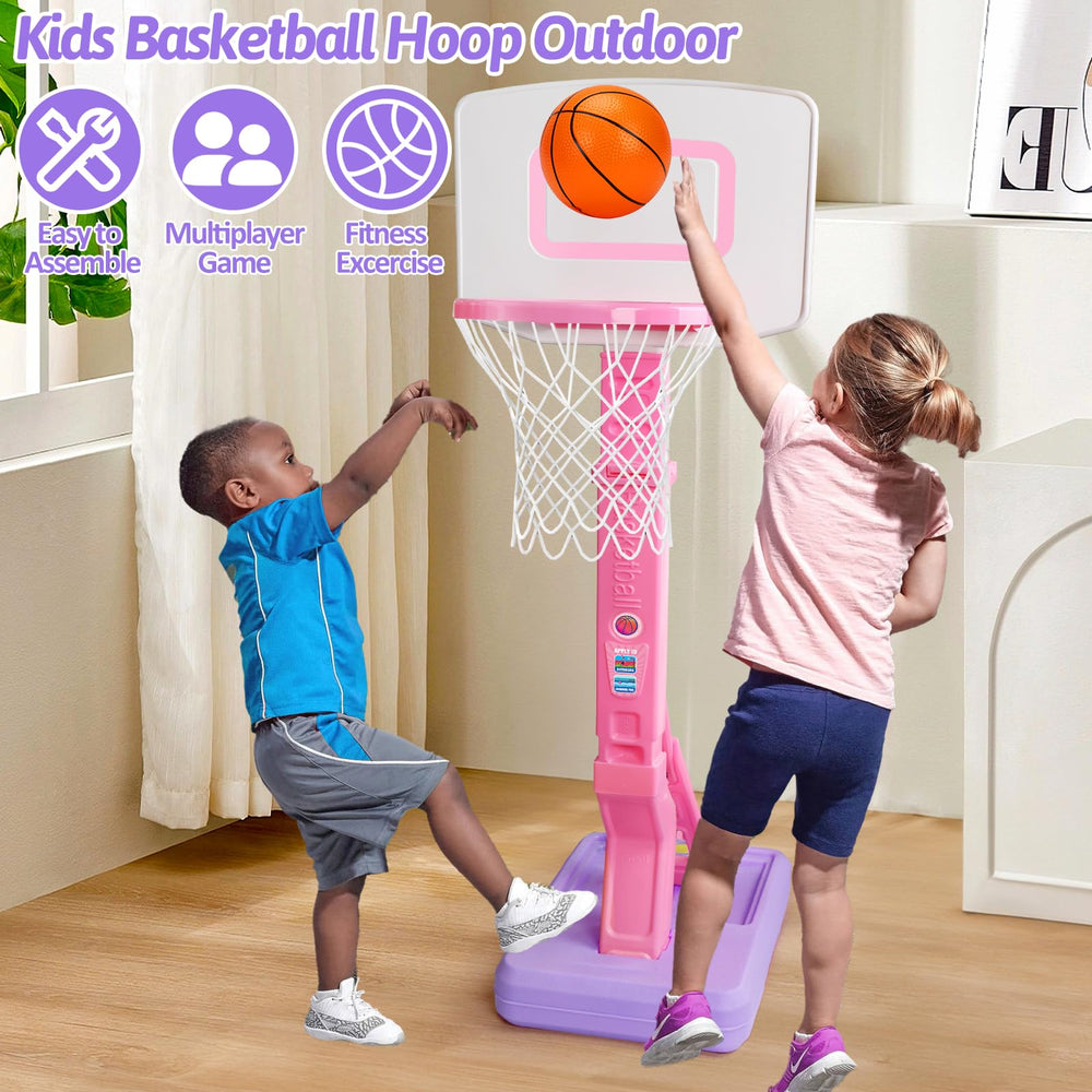 Qirptey basketball pump included for quick inflation.
