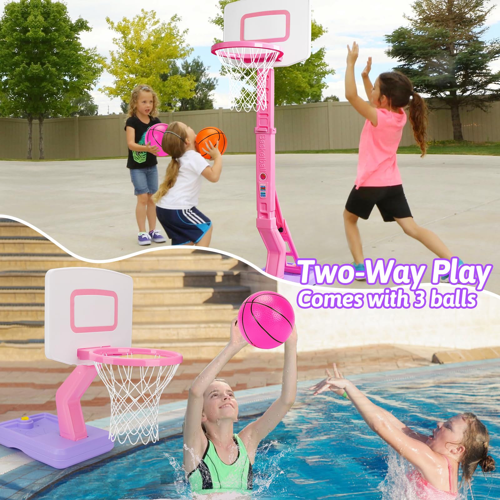 Qirptey inflatable basketballs ready for practice and play.