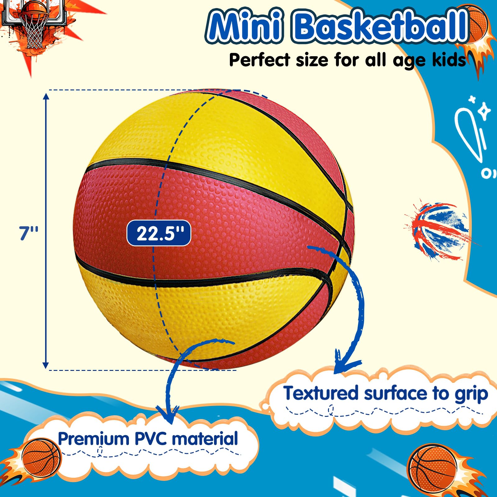 Qirptey manual pump included for quick inflation and reliable bounce