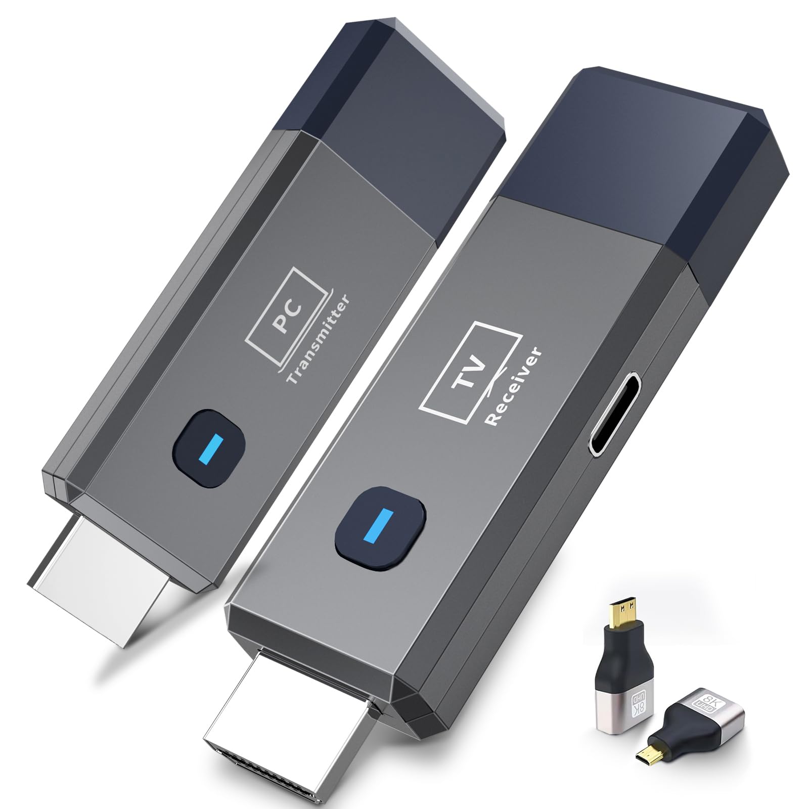 Qisoable wireless HDMI transmitter setup for seamless presentations.