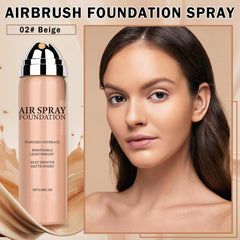 QIUFSSE air brush foundation soft-matte finish enhances a breathable, natural look.