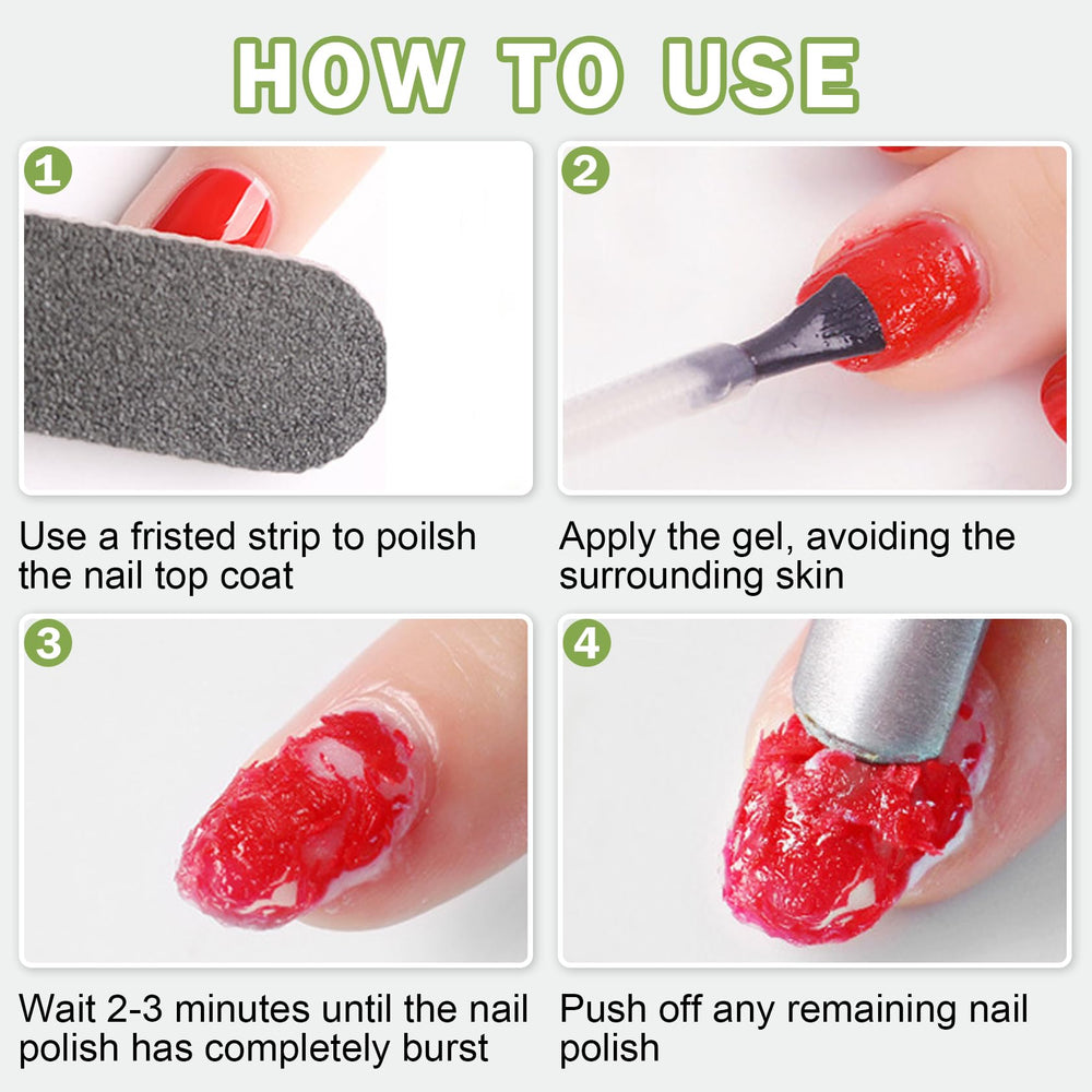 Remover supports natural, UV plastic, and extended nails for versatility.