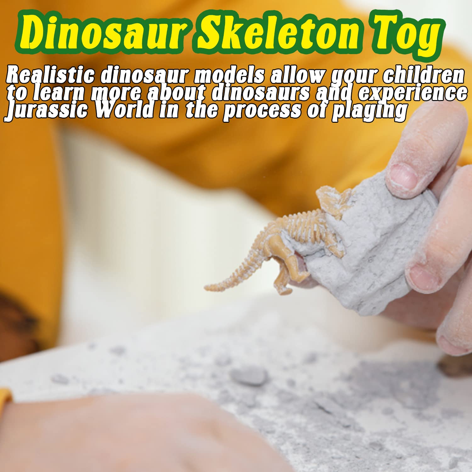 Qiuttnqn dinosaur fossil skeleton 05 great as goody bag filler.