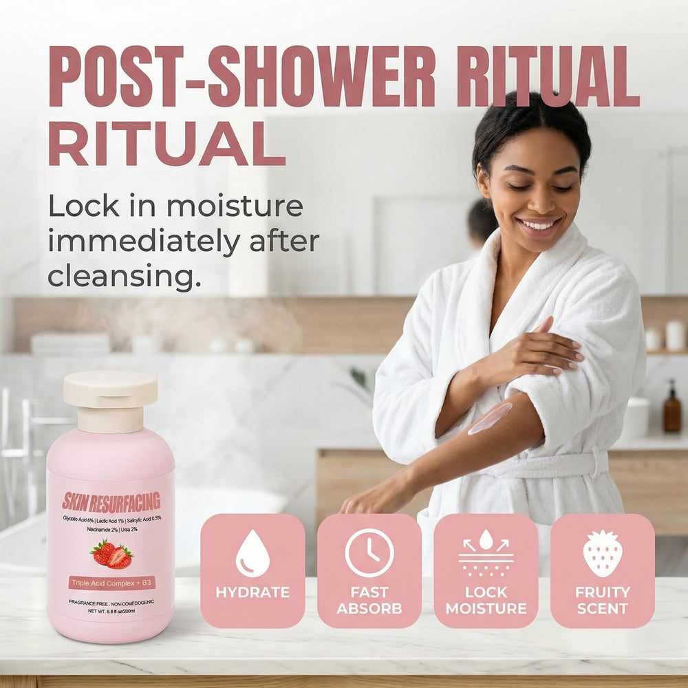 Qiuumey Strawberry Skin Treatment daily routine supports smoother texture over time