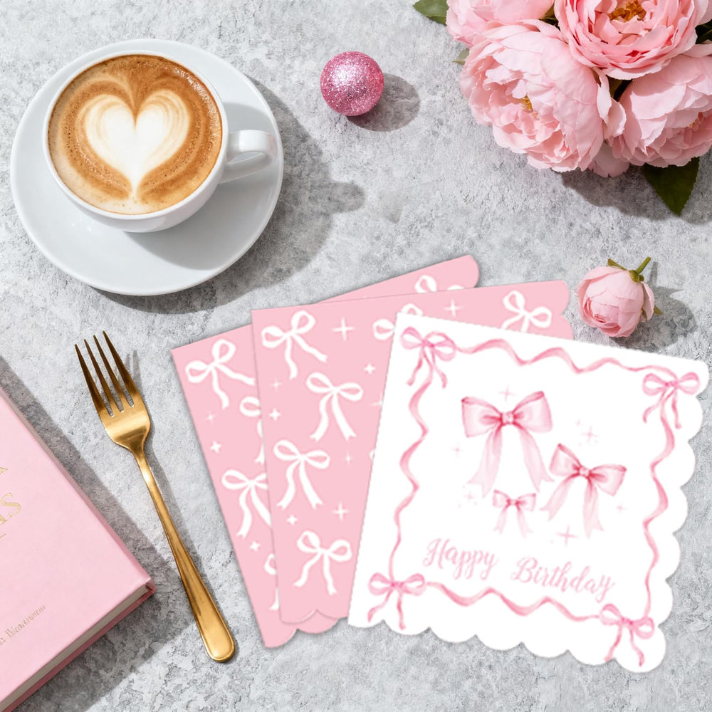QIYANPAX pink bow banner, festive backdrop that ties the decor together.