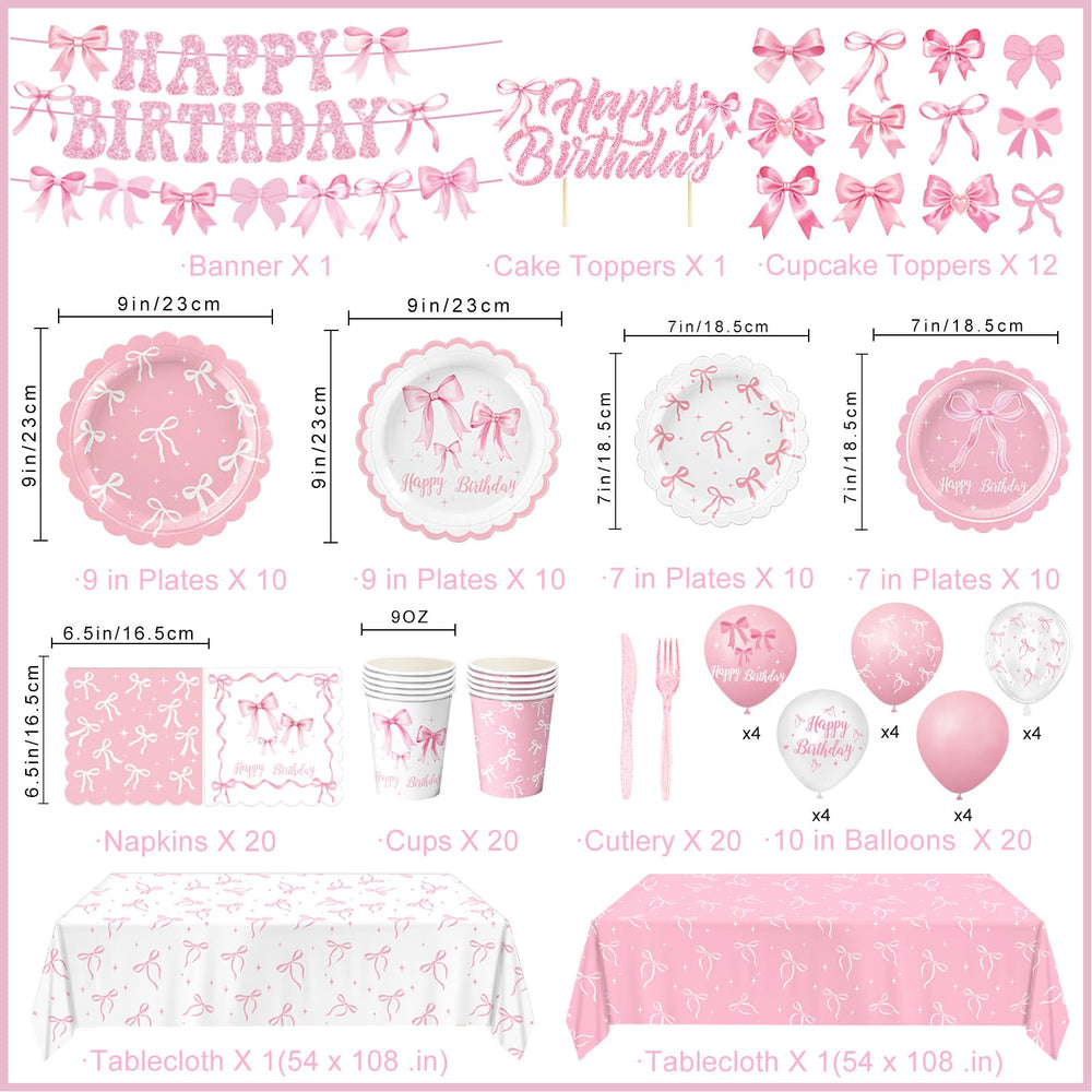 QIYANPAX pink bow napkins, coordinated table linens for a chic celebration.