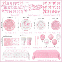 QIYANPAX pink bow napkins, coordinated table linens for a chic celebration.