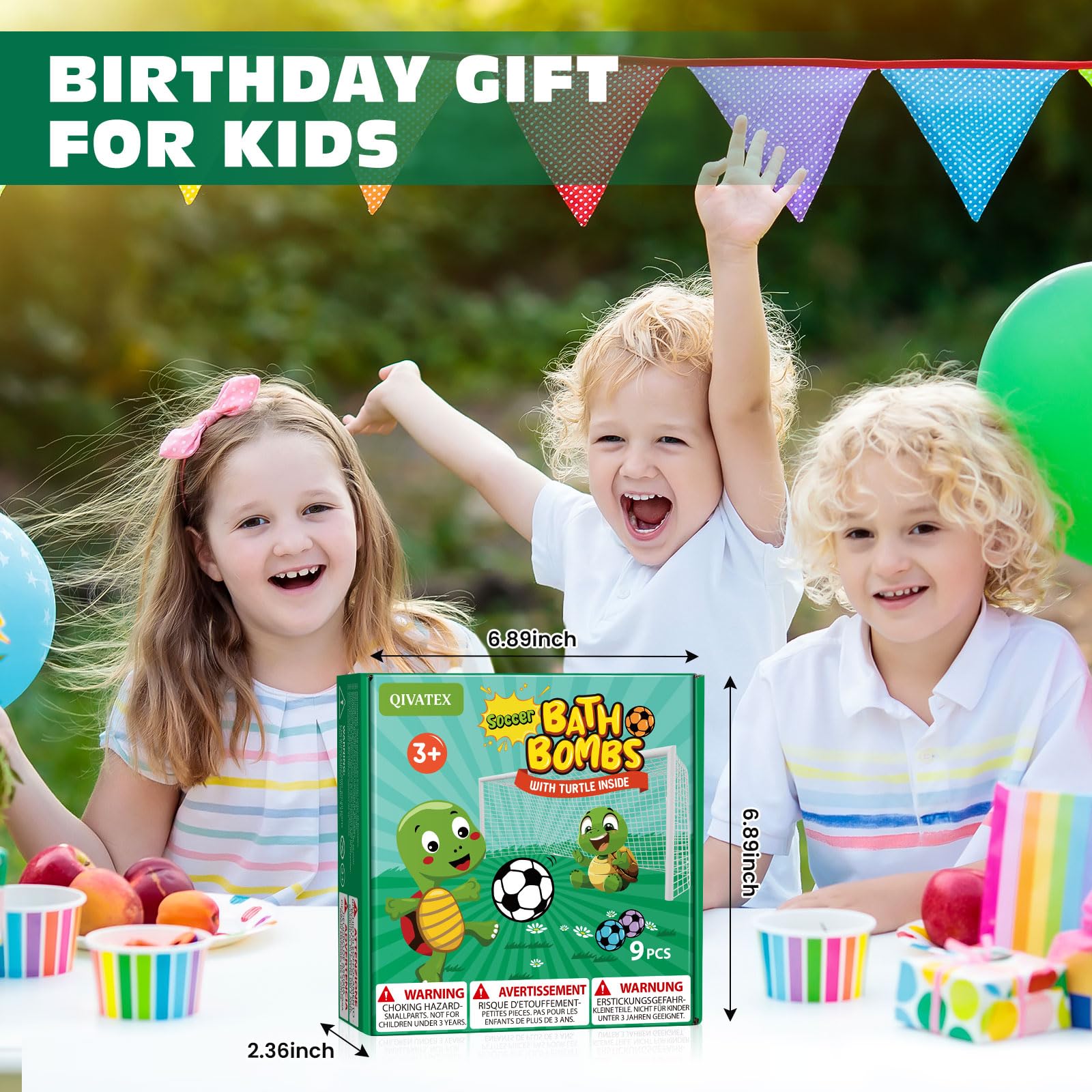 Qivatex bath bombs gift-ready packaging makes birthdays and holidays easy.