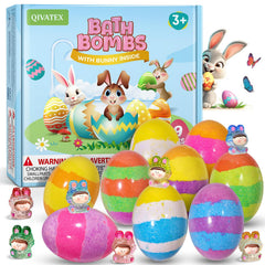 Qivatex bath bombs with toys inside offer Easter bath-time surprises and play