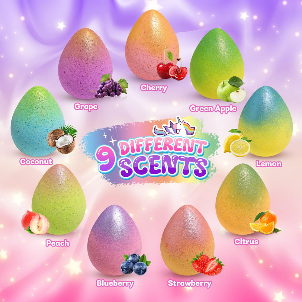 Qivatex Unicorn bath bombs are ideal Easter basket stuffers.