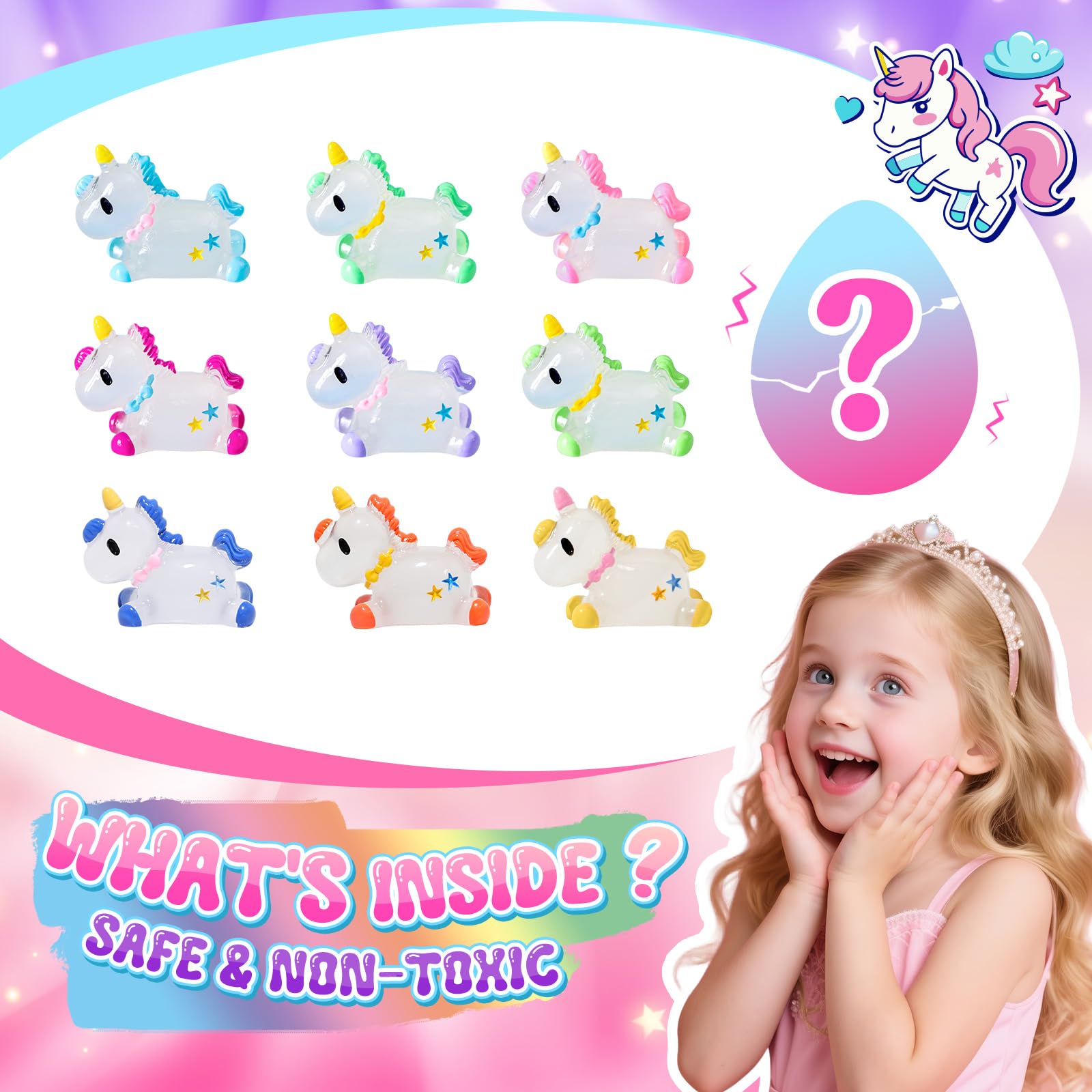 Qivatex Unicorn bath bombs enhance girls' bath time with sensory fun.