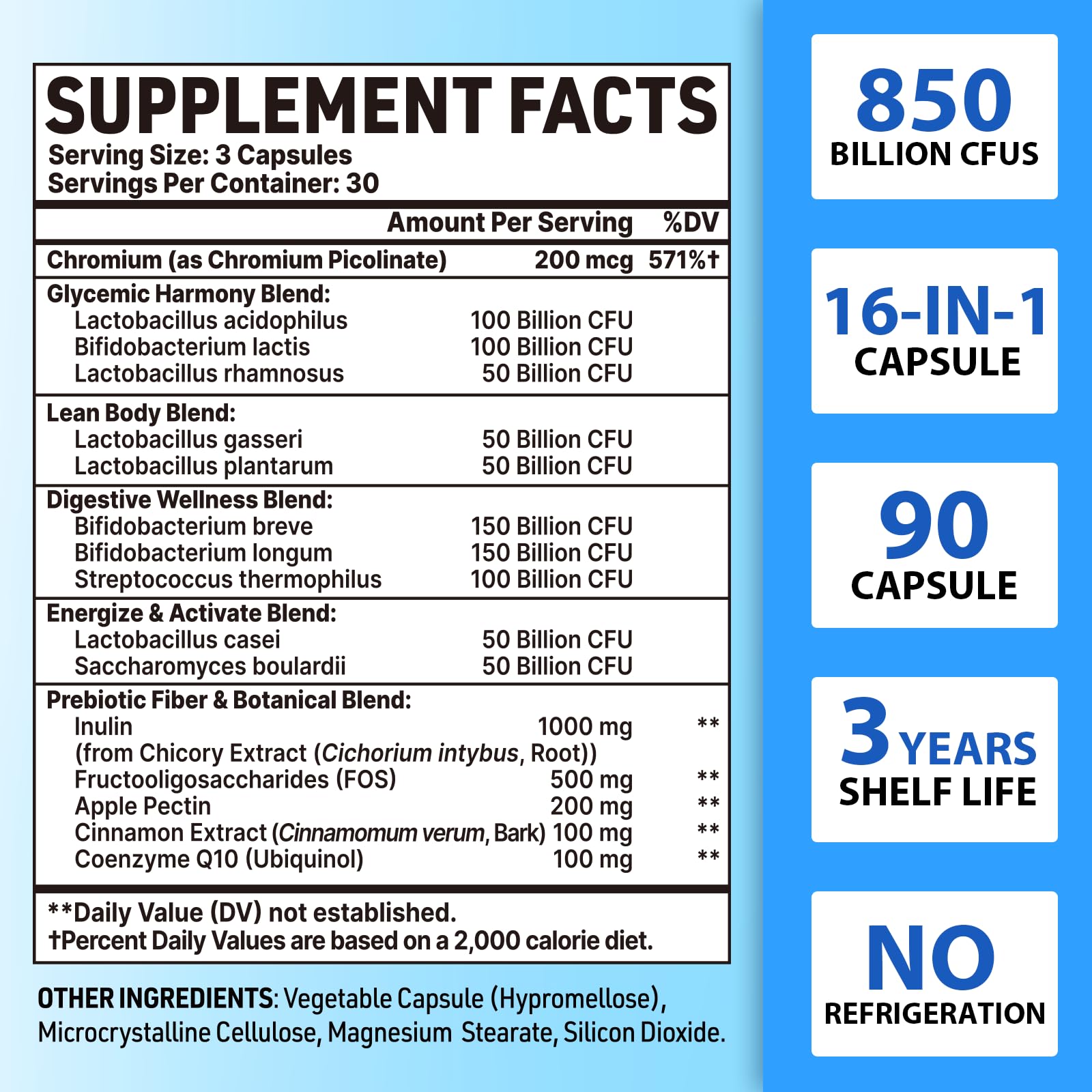 QIVERNAMY Probiotic 50plus capsules provide convenient daily digestive support.