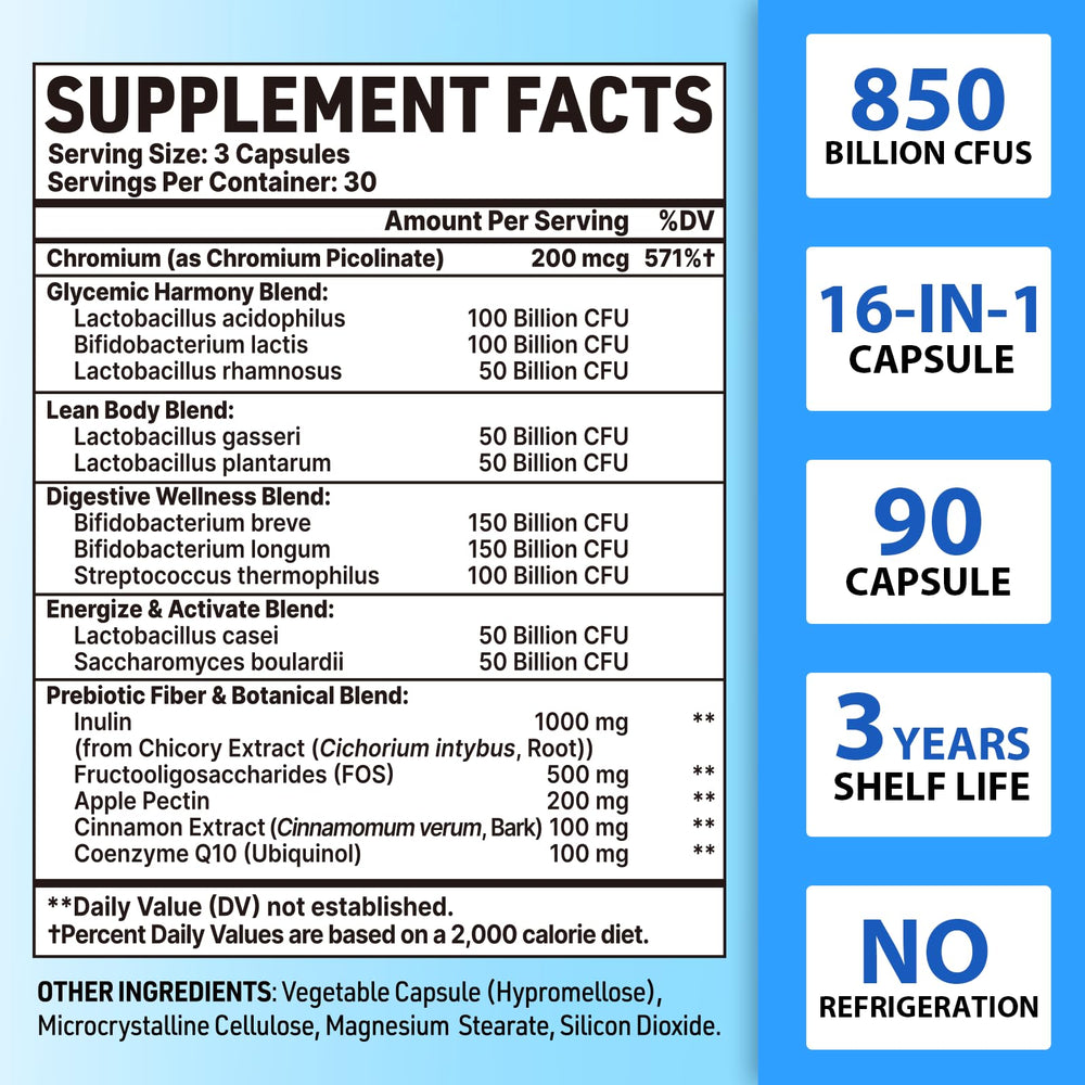 QIVERNAMY Probiotic 50plus capsules provide convenient daily digestive support.
