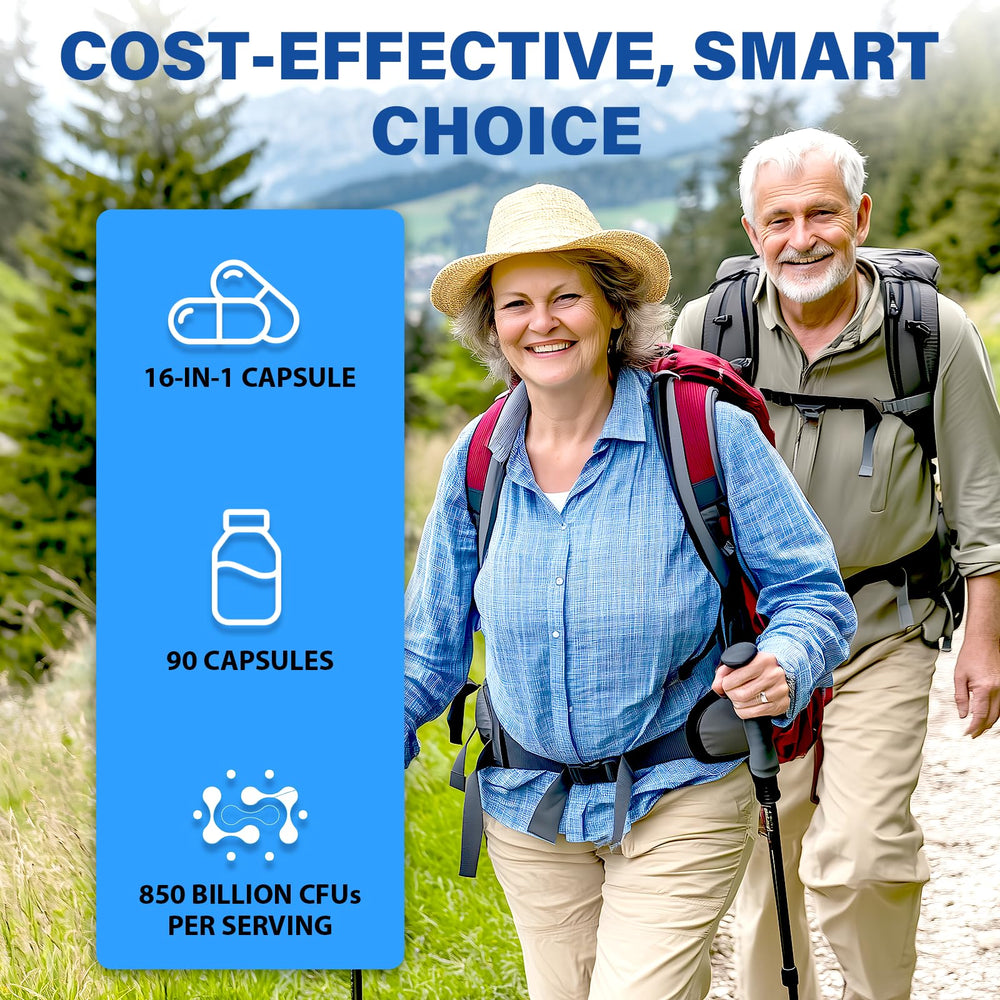 QIVERNAMY Probiotic 50plus on-the-go pack fits travel routines.