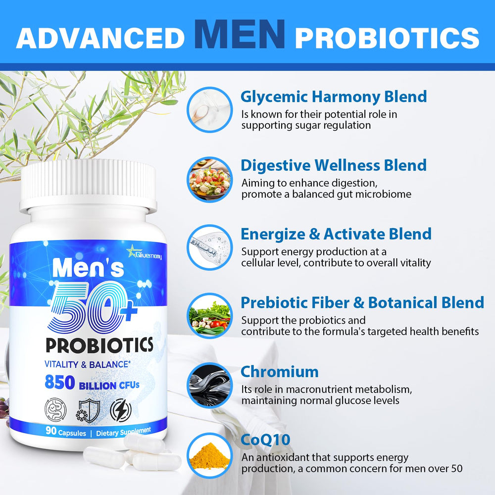 QIVERNAMY Probiotic 50plus prebiotic blend supports a thriving gut.