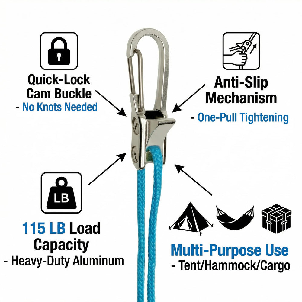 QLSVKSR retractable buckle detail enables easy release for fast re-tying.