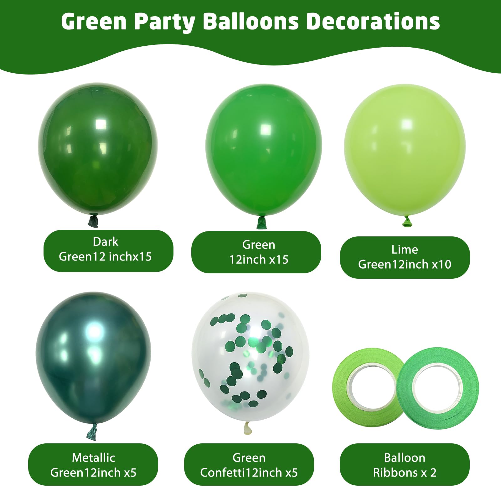 Qmraercu emerald green balloons highlight lush color for celebrations