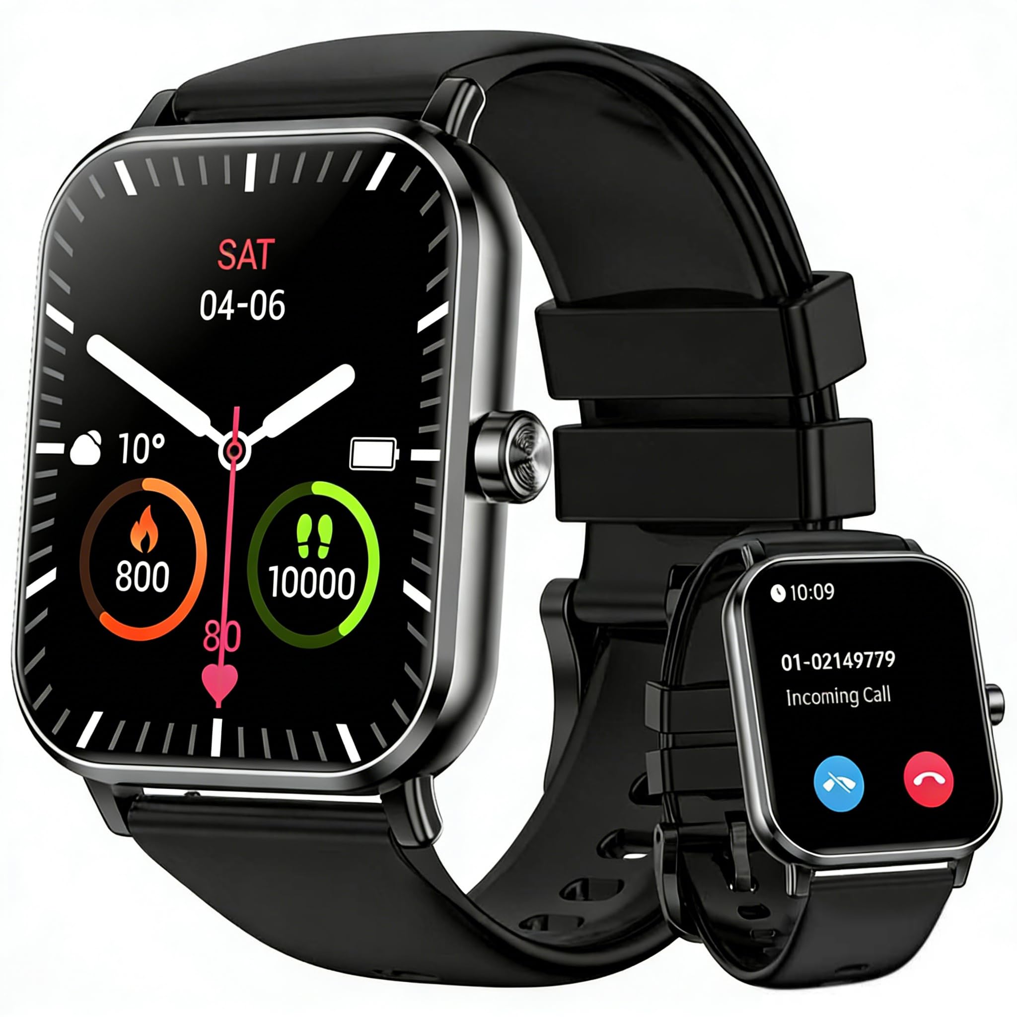 QONBINK Smart Watch 1.85-inch HD screen for clear viewing during workouts