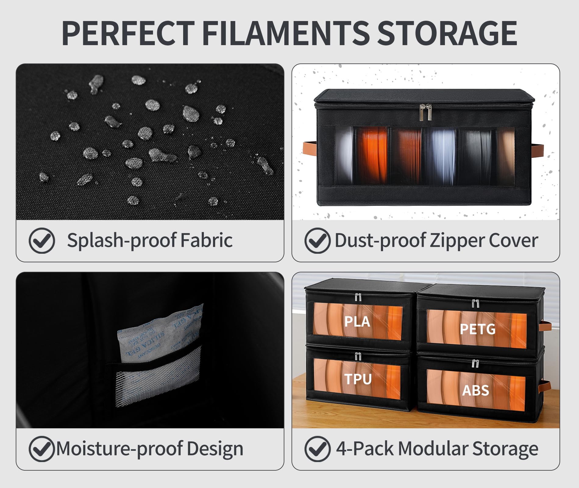 Qozary storage box folds flat for compact, space-saving storage when not in use.
