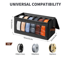 Qozary box includes desiccants to help maintain a dry filament environment.