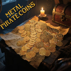 QPCOS pirate treasure coins in a chest enhancing treasure hunt scenes.