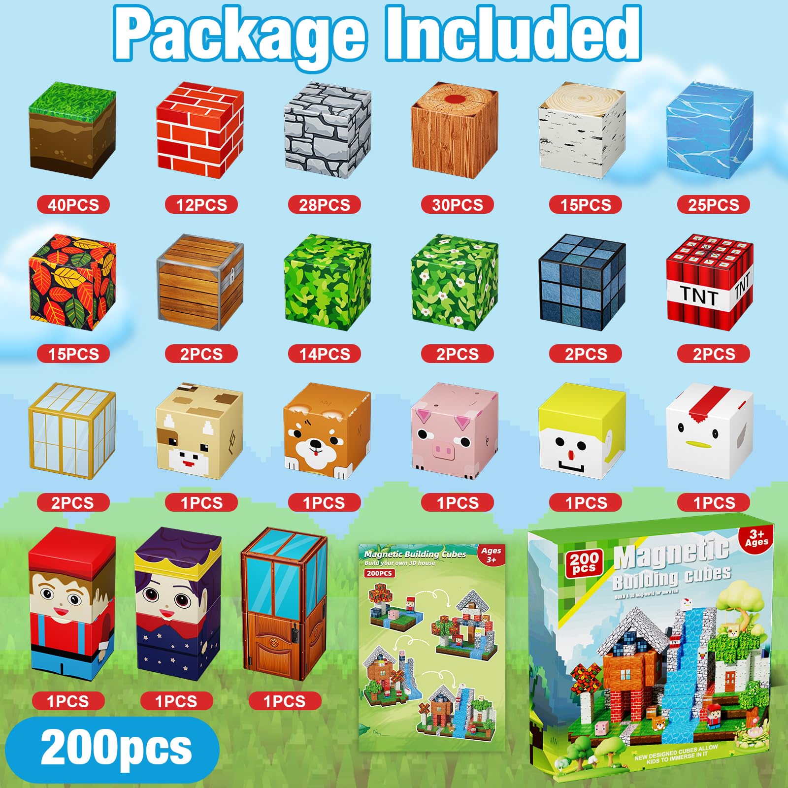 QRPQT Magnetic Blocks building world showcases construction play that supports spatial thinking.