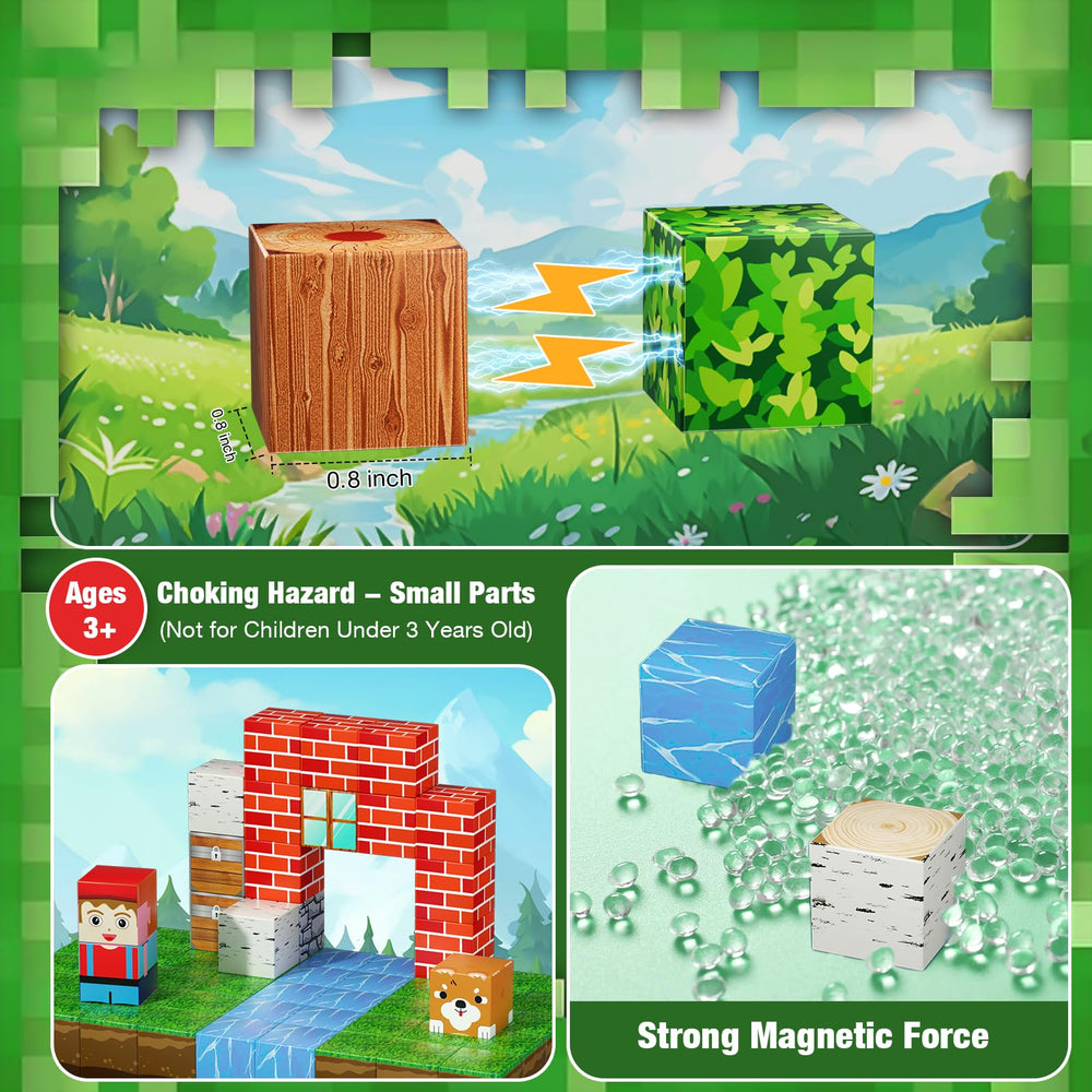 QRPQT Magnetic Blocks kids playtime highlights collaborative building with friends.