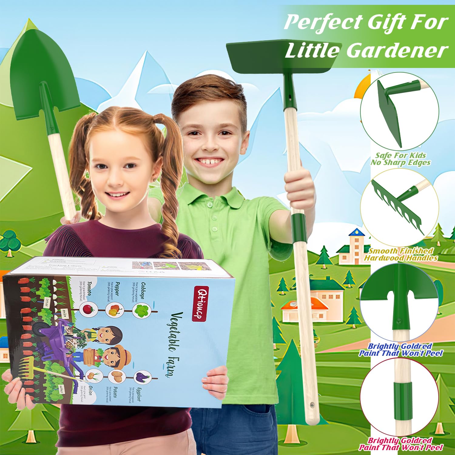 Qtioucp fruit and vegetable stickers help identify harvests.