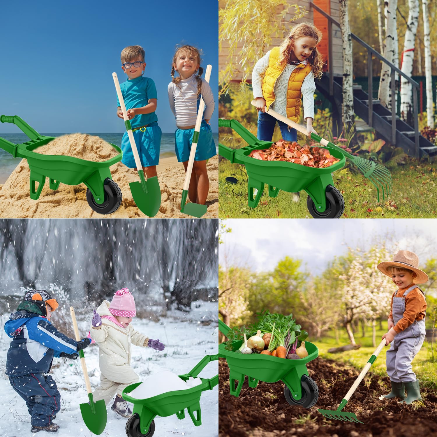 Qtioucp garden gloves protect tiny hands during digging.