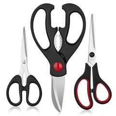 QtoiKce ergonomic handle on each scissor, comfortable grip for long cooking sessions.