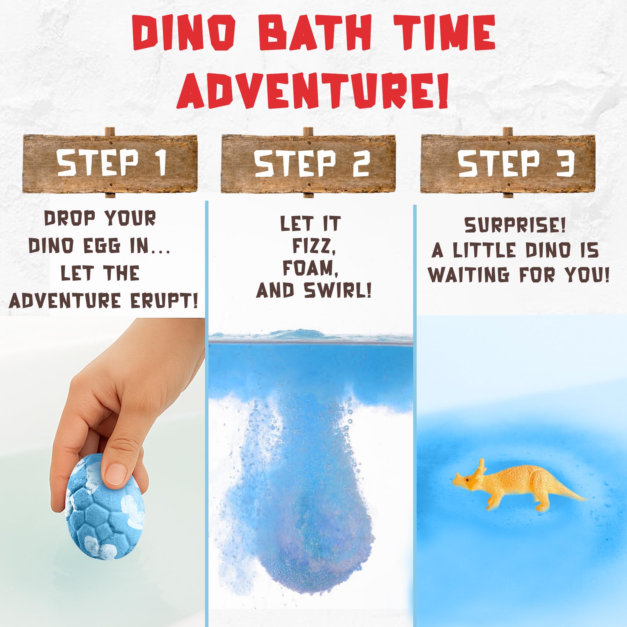 Quack Quack Moo dino bath bomb with toy inside revealed for curious kids.