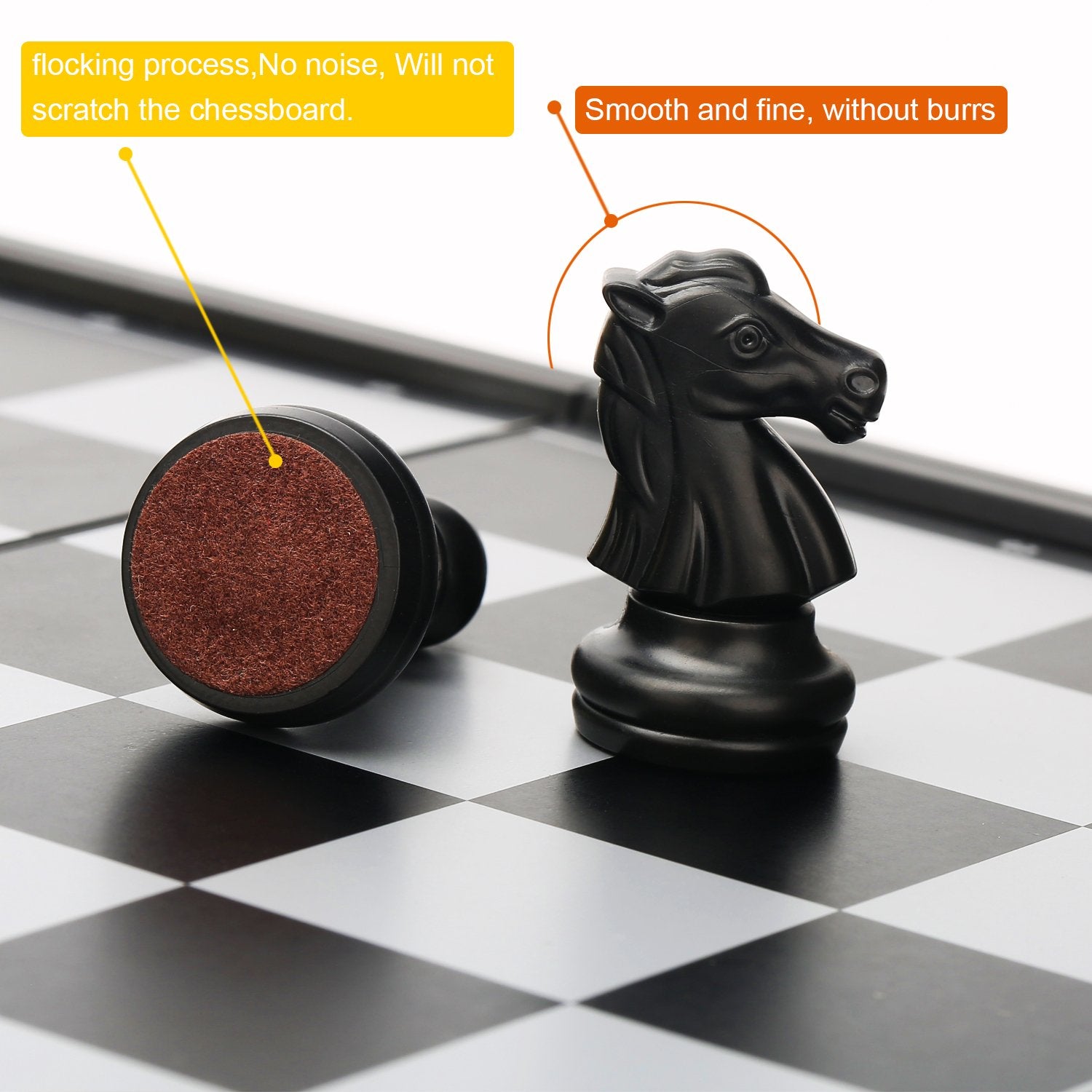 QuadPro chess set on table, two-player games ready anywhere.