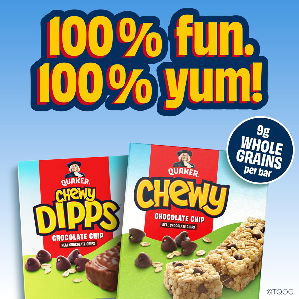 Quaker Chewy Dipps handheld snack for kids.