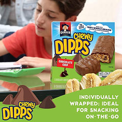 Quaker Chewy Dipps bars on shelf, ready to grab.