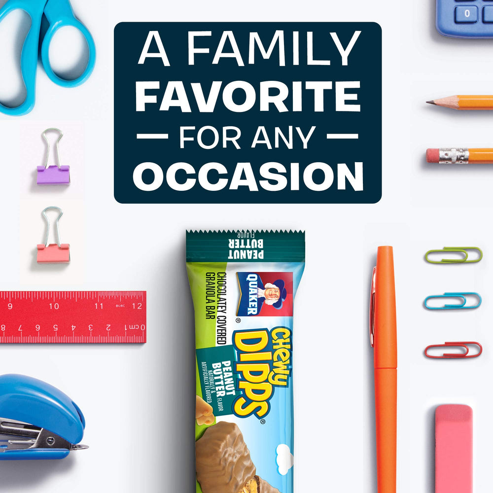 Quaker Chewy Dipps whole grain per bar supports a hearty snack