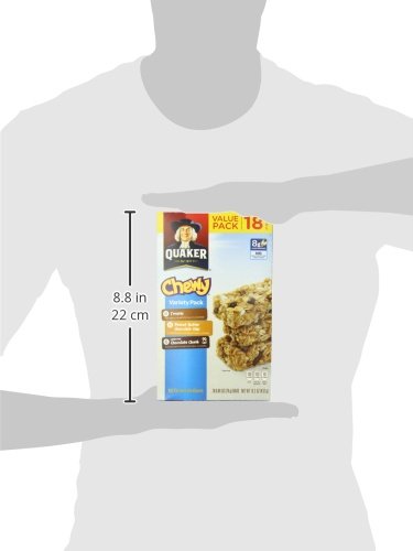 Quaker Chewy Granola Bars 18 Count Box image conveys value and shared snacking