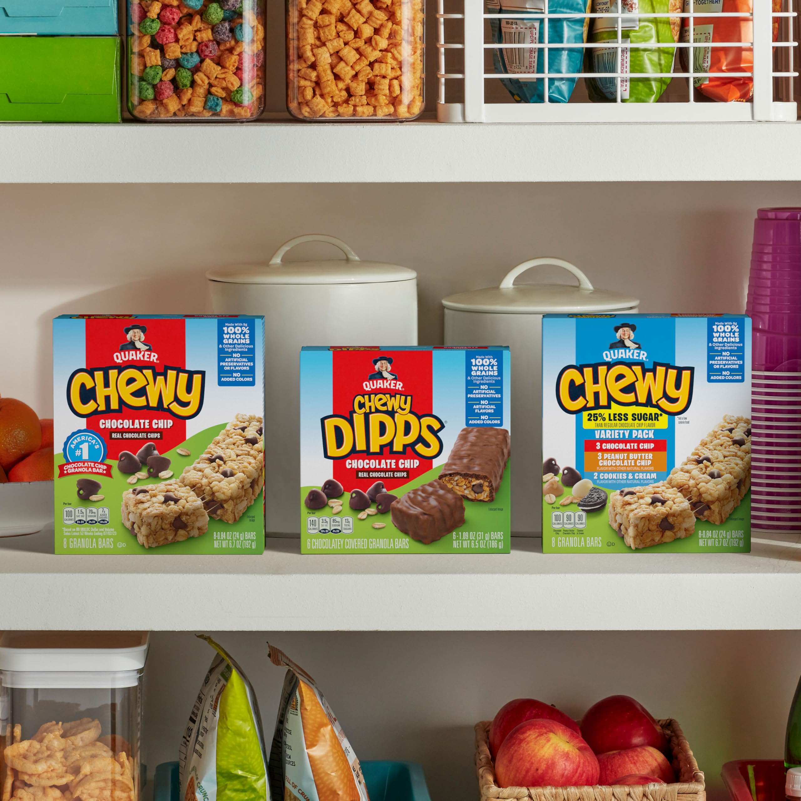 Quaker Chewy Granola Bars Chocolate Chip ideal for lunchboxes and quick snacks