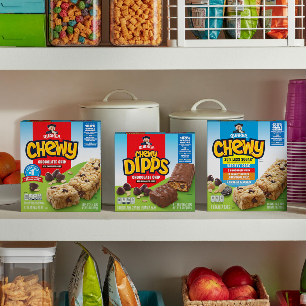 Quaker Chewy Granola Bars Chocolate Chip ideal for lunchboxes and quick snacks