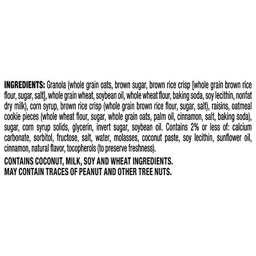 Quaker Chewy Granola Bars nutrition info, 90 calories per bar and whole grains.