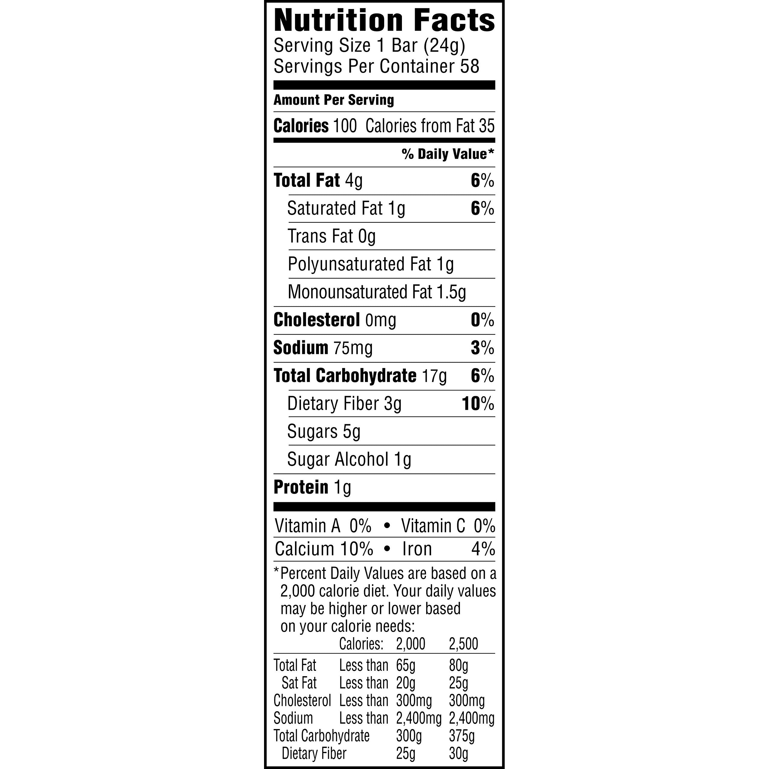 Real chocolate chips visible in Quaker Lower Sugar bars for a kid-friendly treat.
