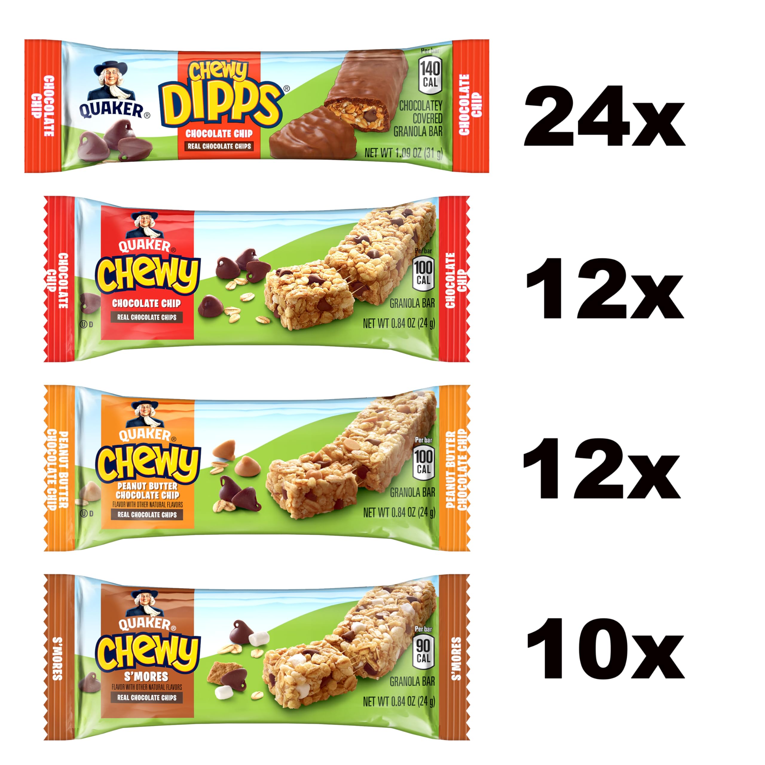 Quaker Chewy Smores bar, campfire-inspired sweetness in a bar.