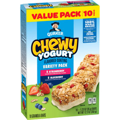 Quaker Chewy Yogurt Bars Variety Pack front view for on-the-go snacking