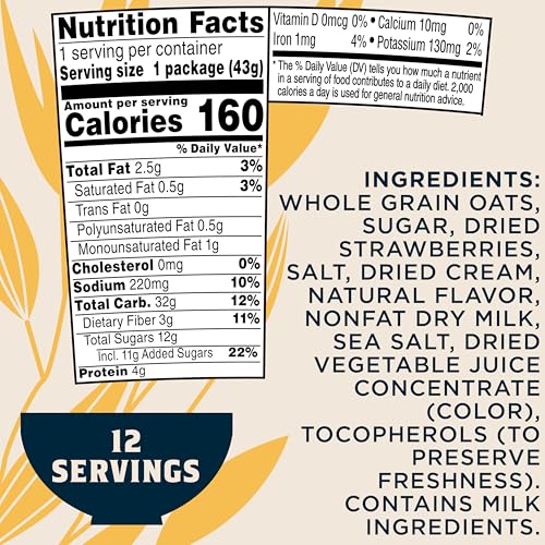 Quaker family Enjoys Strawberry & Cream oatmeal, kid-friendly and quick