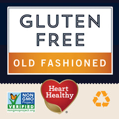 Quaker gluten-free oats sealed bag closeup ensures clean processing